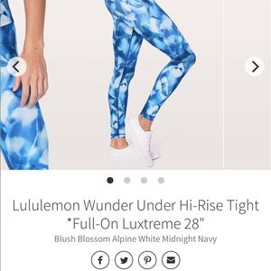 Lululemon Wunder Under Blush Blossom